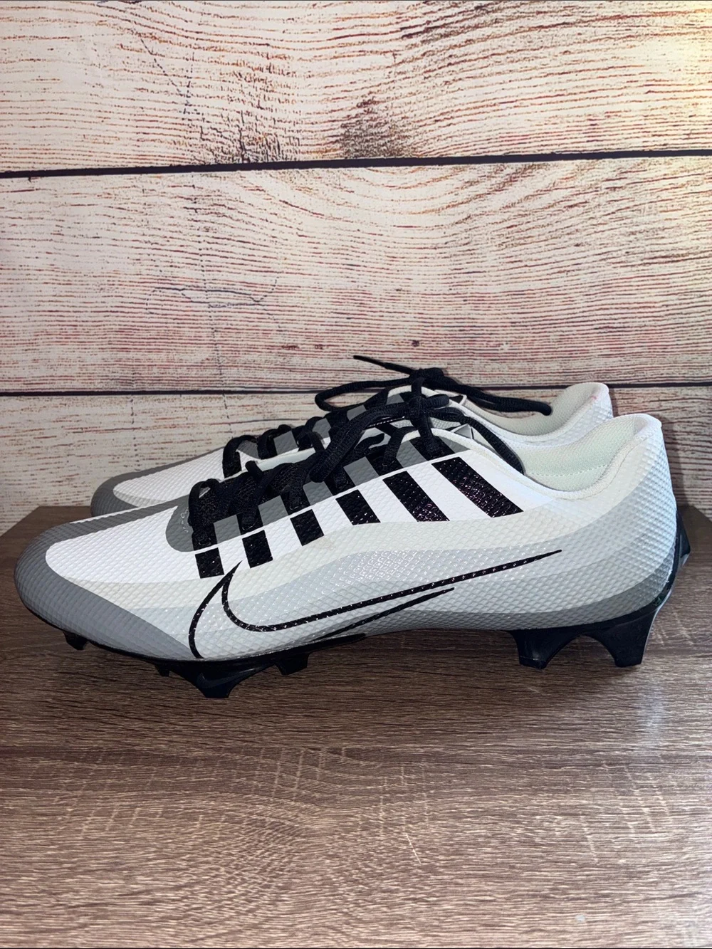 NIKE VAPOR EDGE SPEED 360 Football Cleats White Grey Black Max 95 Elite Size 15